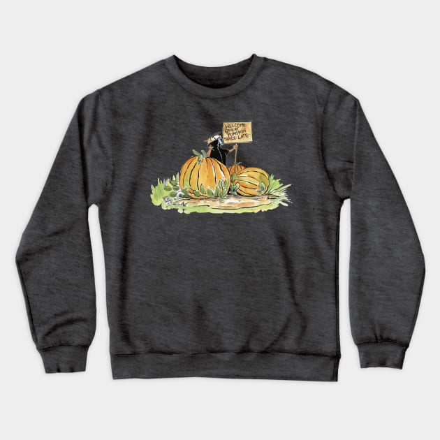 Welcome Great Pumpkin Spice Latte Crewneck Sweatshirt by Metal Robot